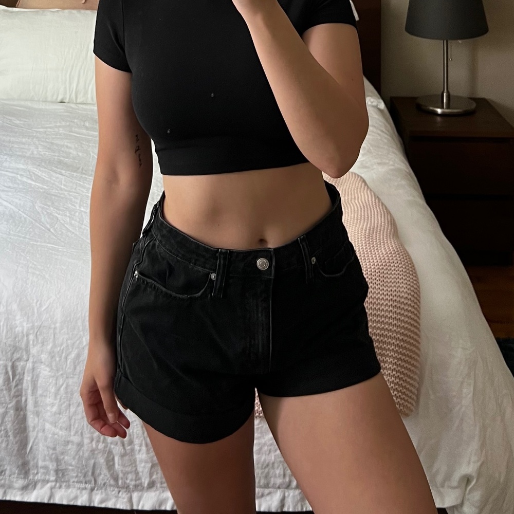 Target high rise mom shorts